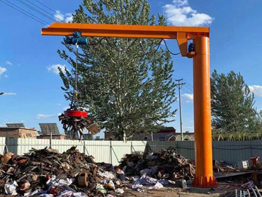 Dış elektrikli 360 derecelik döner jib kranı